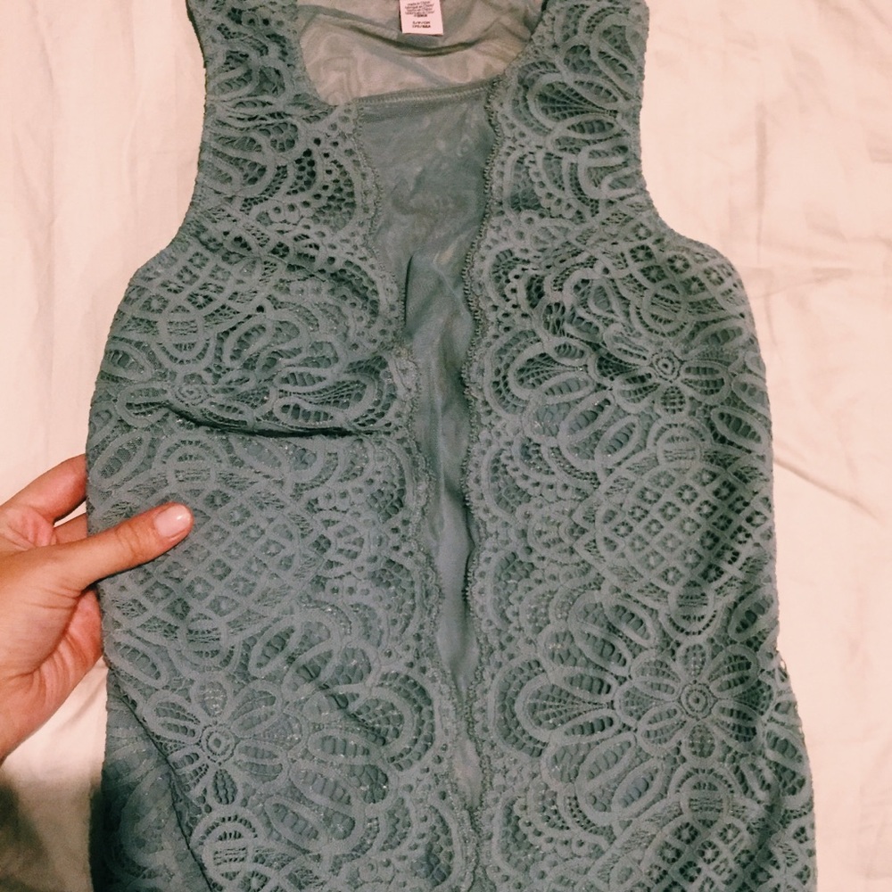 Beautiful gray lace lingerie